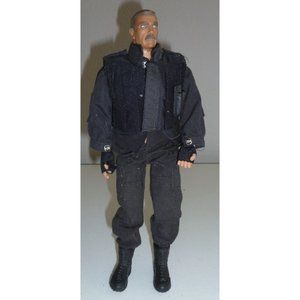 1998 21st Century Toys 11" Soldier Black Uniform Blue Eyes